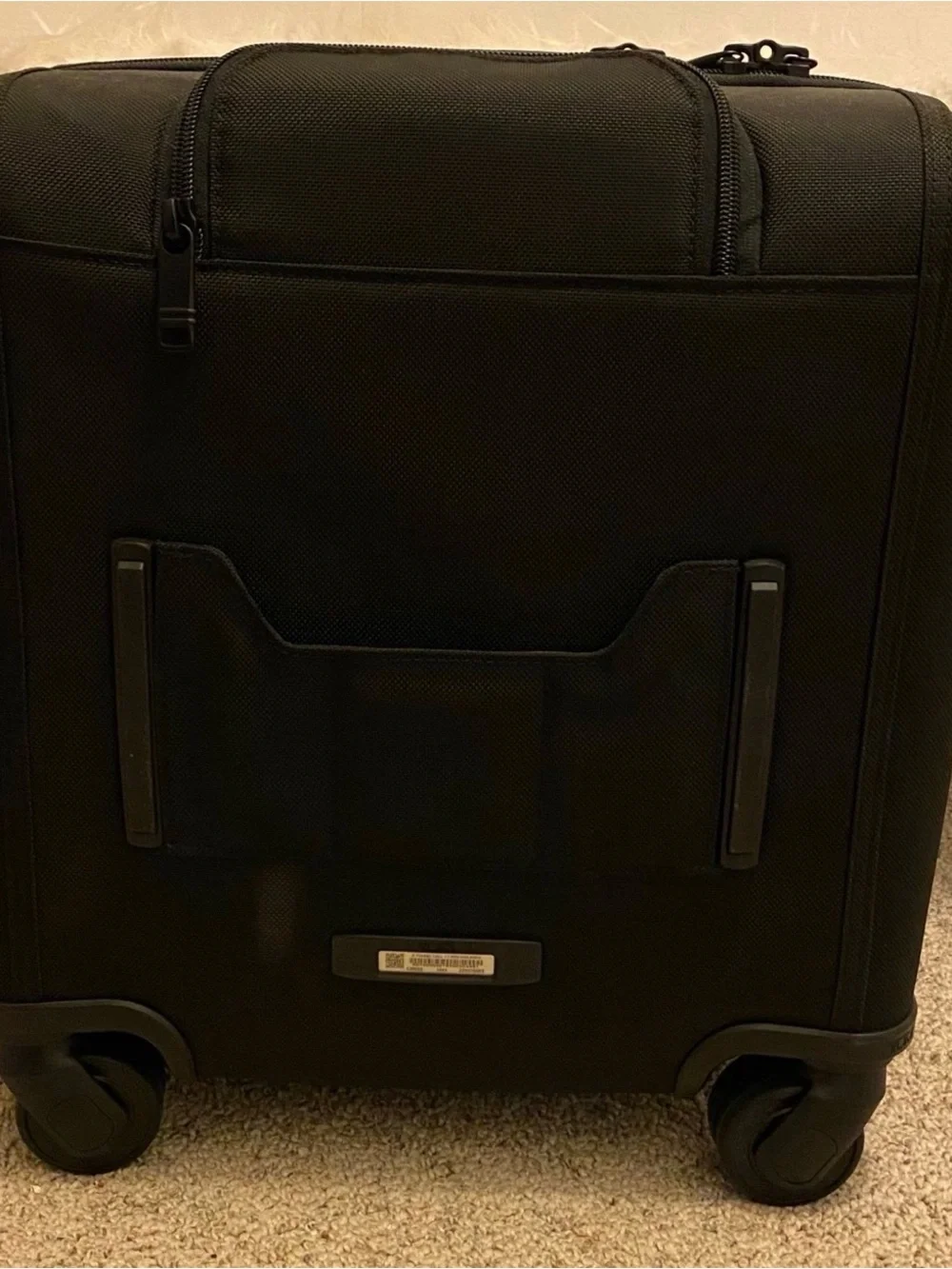 Tumi Black Rolling Business Carry-On with Telescoping Handle